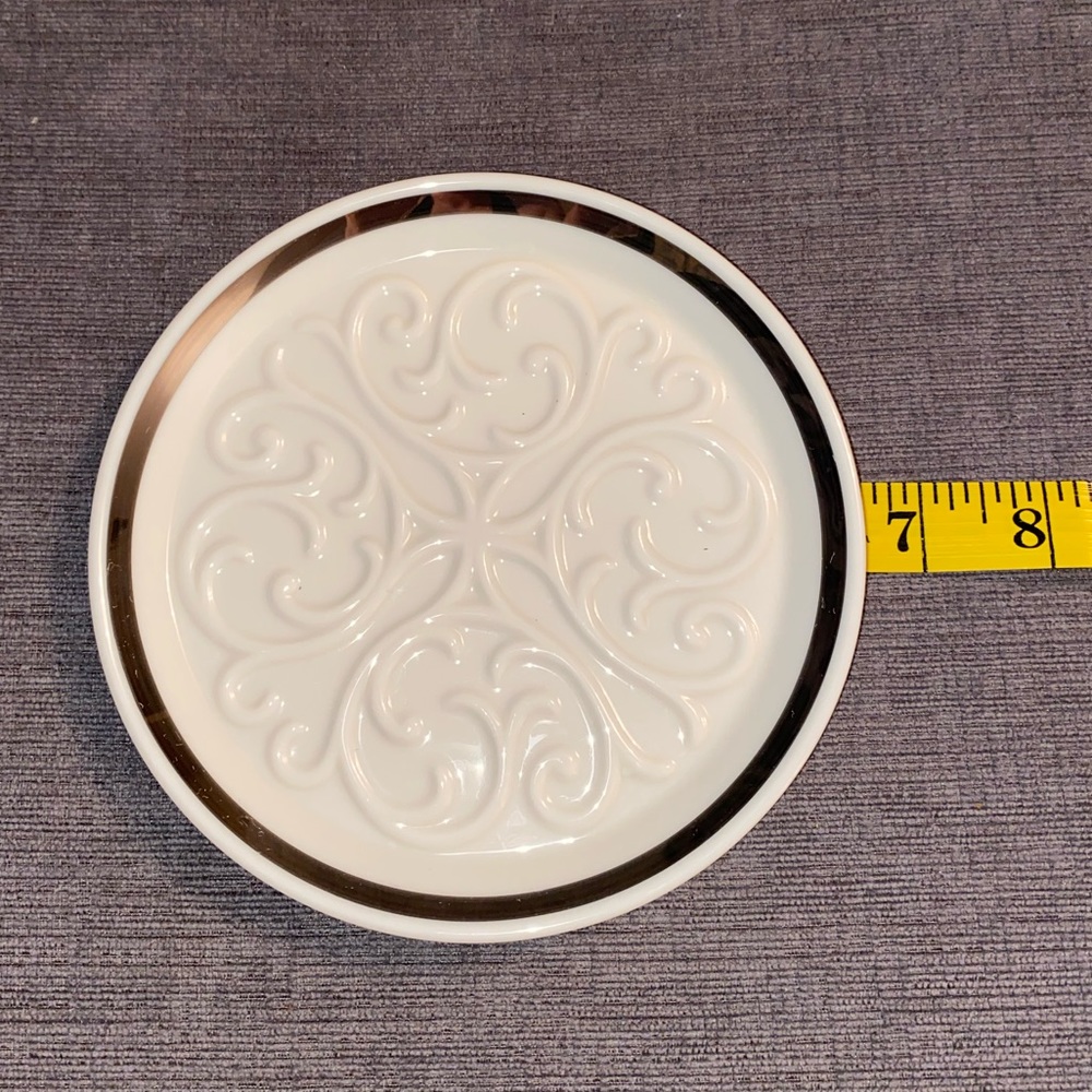 Vintage Lenox Seville Ivory with Platinum Wine Bottle Coaster Made in USA - Picture 5 of 5